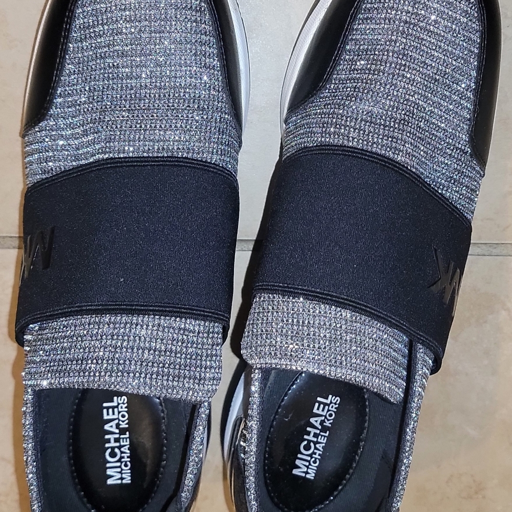 Michael Kors Grey Metallic Sneakers